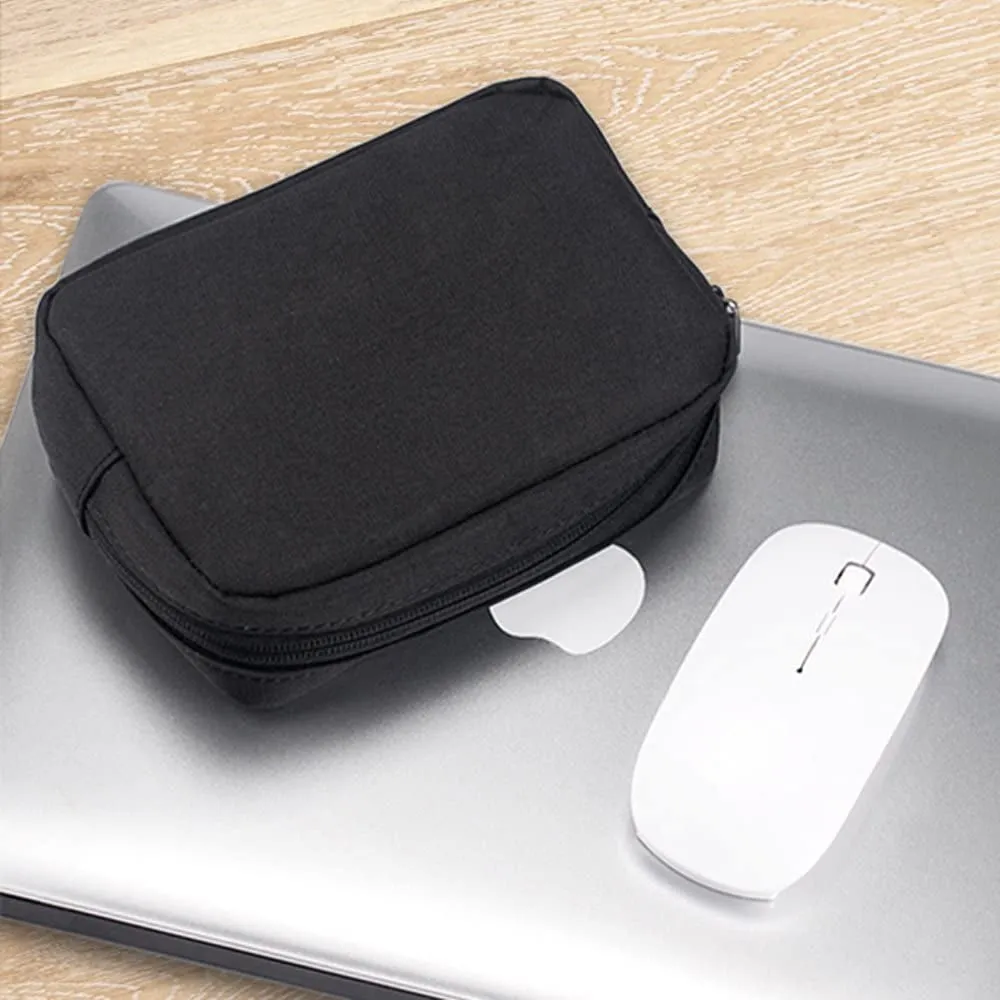 Universal Electronics/Accessories Soft Carrying Case Bag, Durable & Light-Weight,Suitable for Out-Going, Business, Travel and Cosmetics Kit (Small-Black)