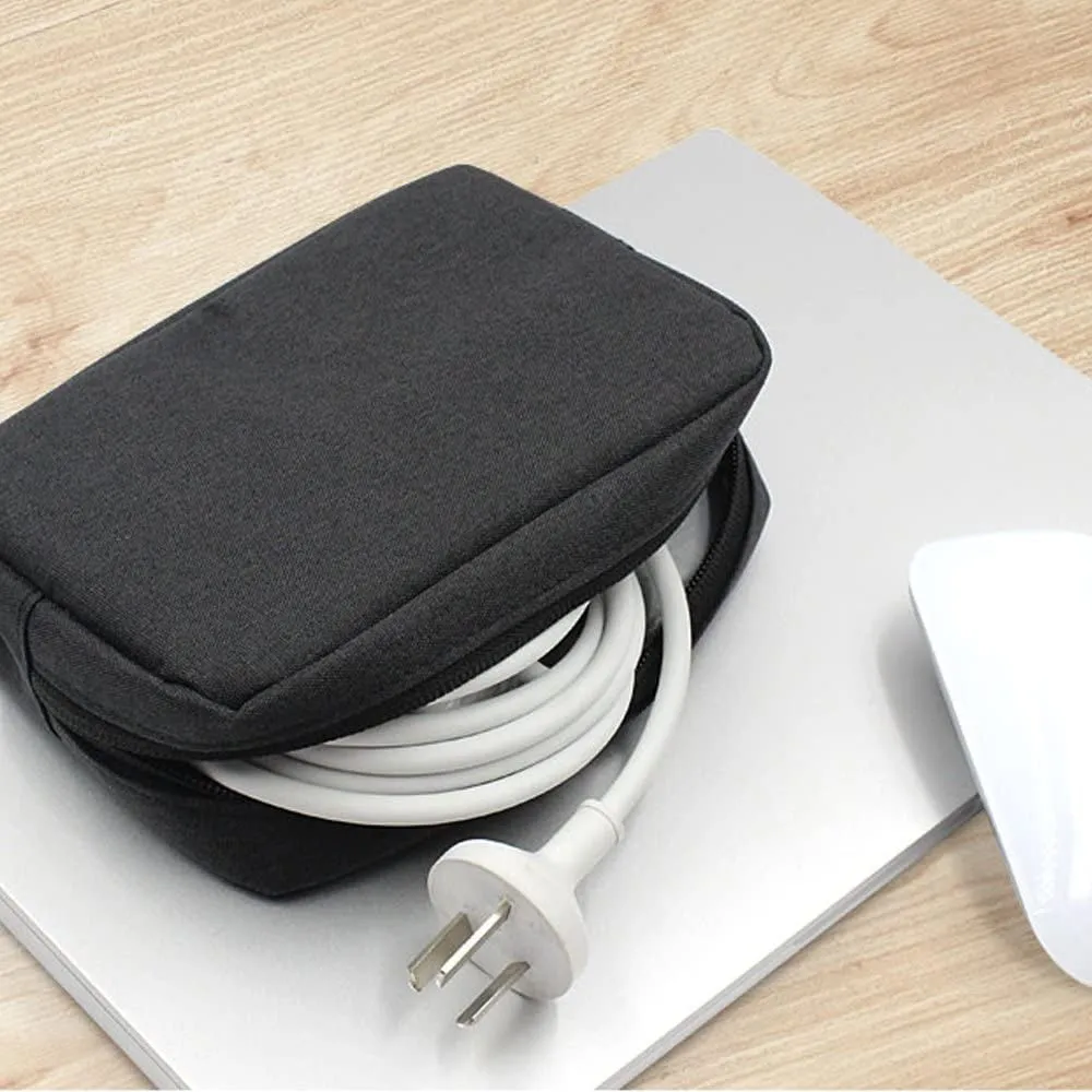 Universal Electronics/Accessories Soft Carrying Case Bag, Durable & Light-Weight,Suitable for Out-Going, Business, Travel and Cosmetics Kit (Small-Black)