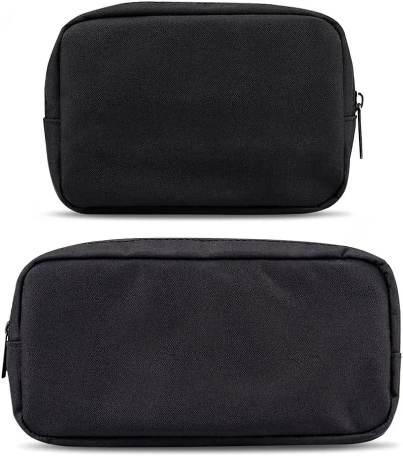 Universal Electronics/Accessories Soft Carrying Case Bag, Durable & Light-Weight,Suitable for Out-Going, Business, Travel and Cosmetics Kit (Small-Black)