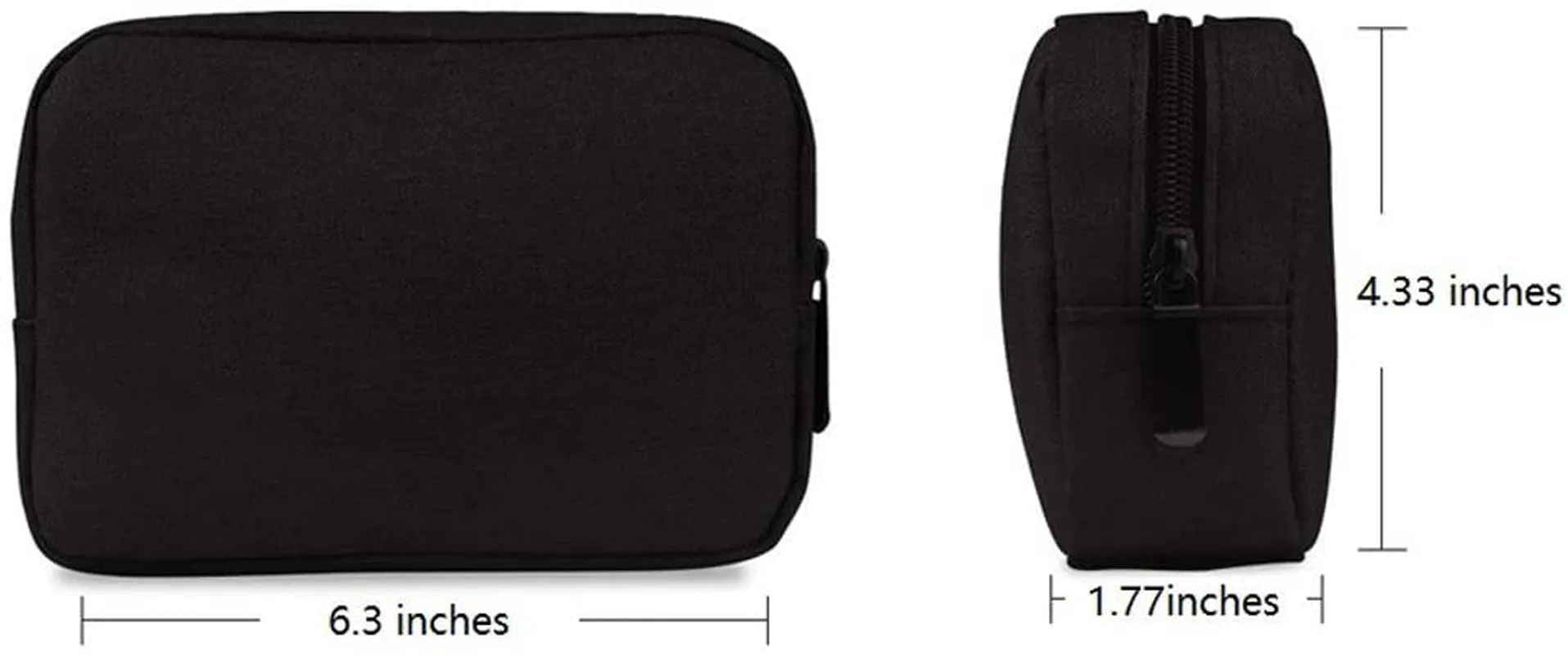 Universal Electronics/Accessories Soft Carrying Case Bag, Durable & Light-Weight,Suitable for Out-Going, Business, Travel and Cosmetics Kit (Small-Black)