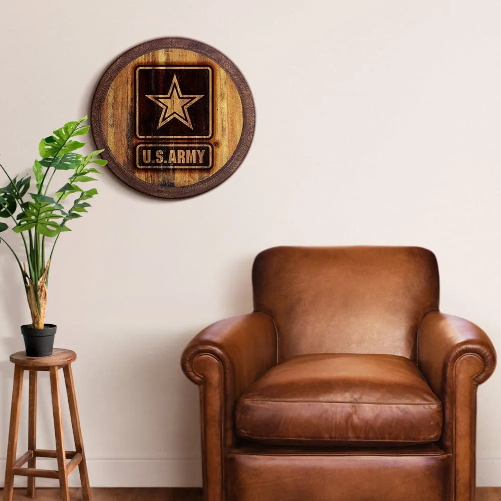 US Army: Branded "Faux" Barrel Top Sign