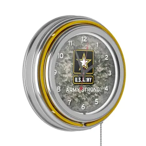 U.S. Army Digital Camo Chrome Double Ring Neon