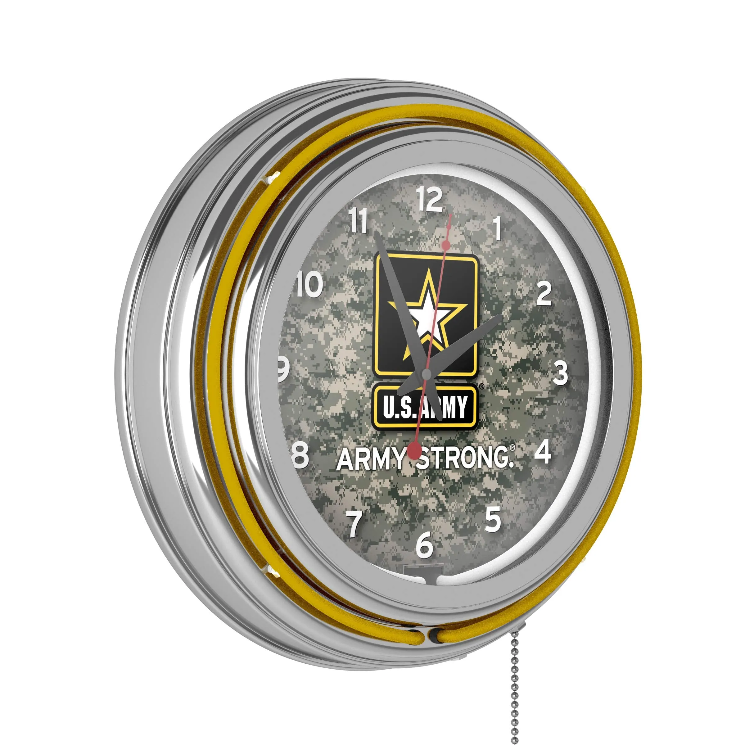 U.S. Army Digital Camo Chrome Double Ring Neon