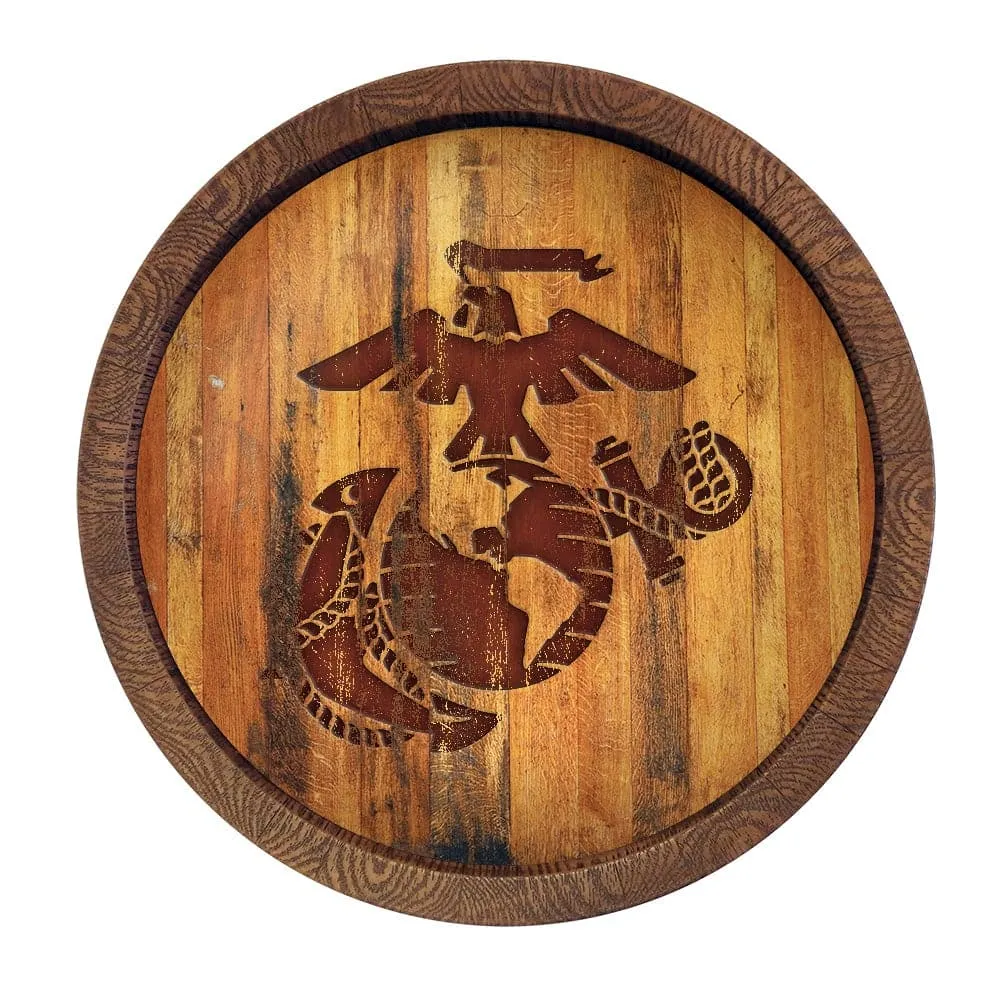 US Marine Corps: Branded "Faux" Barrel Top Sign