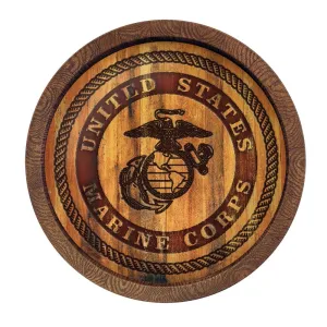 US Marine Corps: Seal - Branded "Faux" Barrel Top Sign