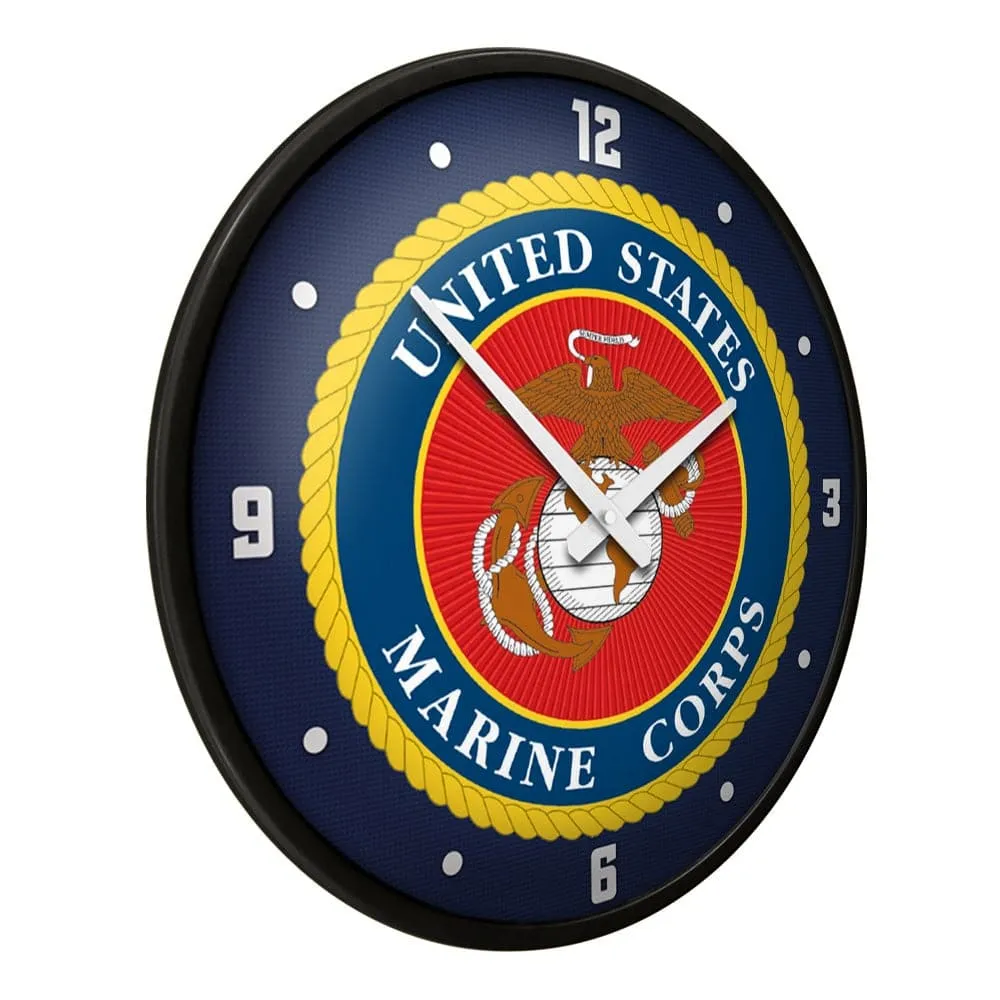 US Marine Corps: Seal - Modern Disc Wall Clock