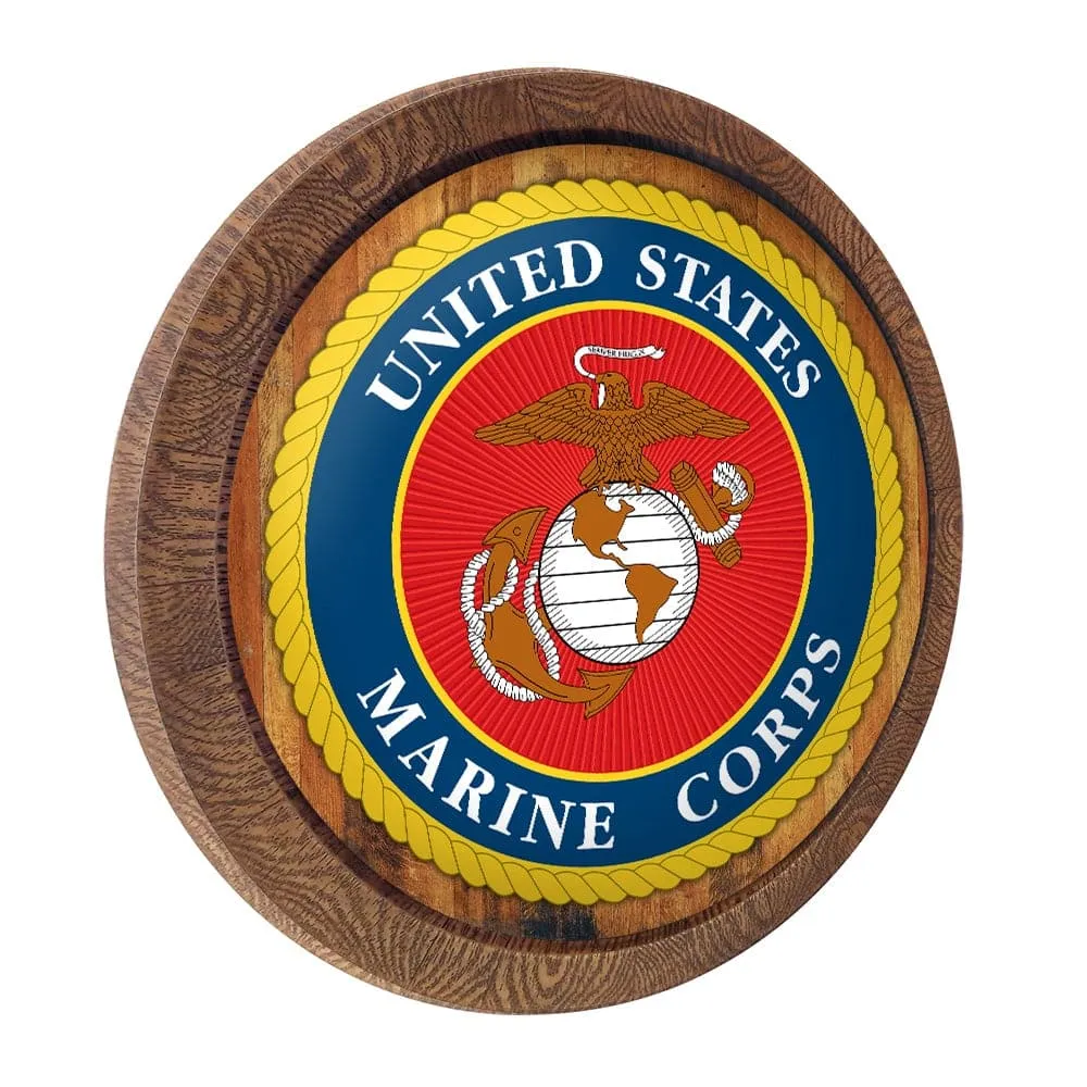 US Marine Corps: Seal - "Faux" Barrel Top Sign