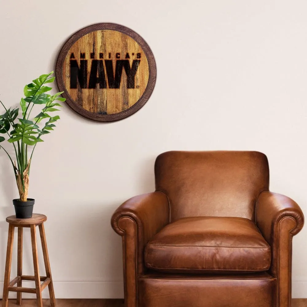 US Navy: Branded "Faux" Barrel Top Sign