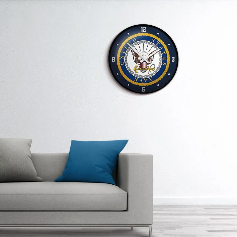 US Navy: Modern Disc Wall Clock