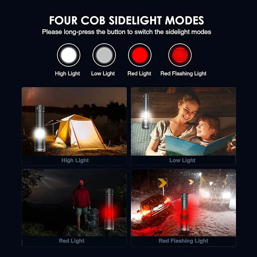 USB Rechargeable 100000 Lumens XHP160 Super Bright Bright Tactical LED Flashlight