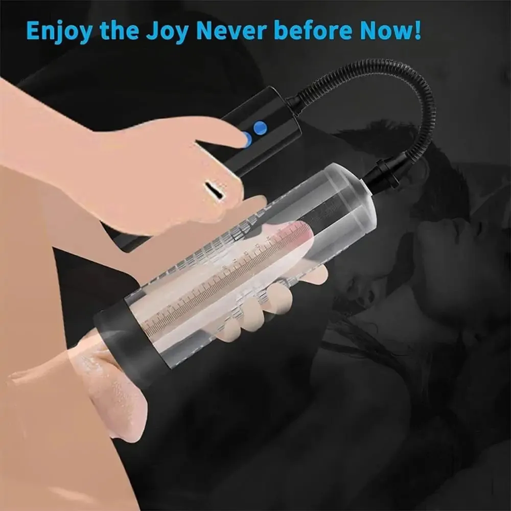 Vacuum Electric Penis Pump Digital Penis Enlarger Growth with Pussy Stroker