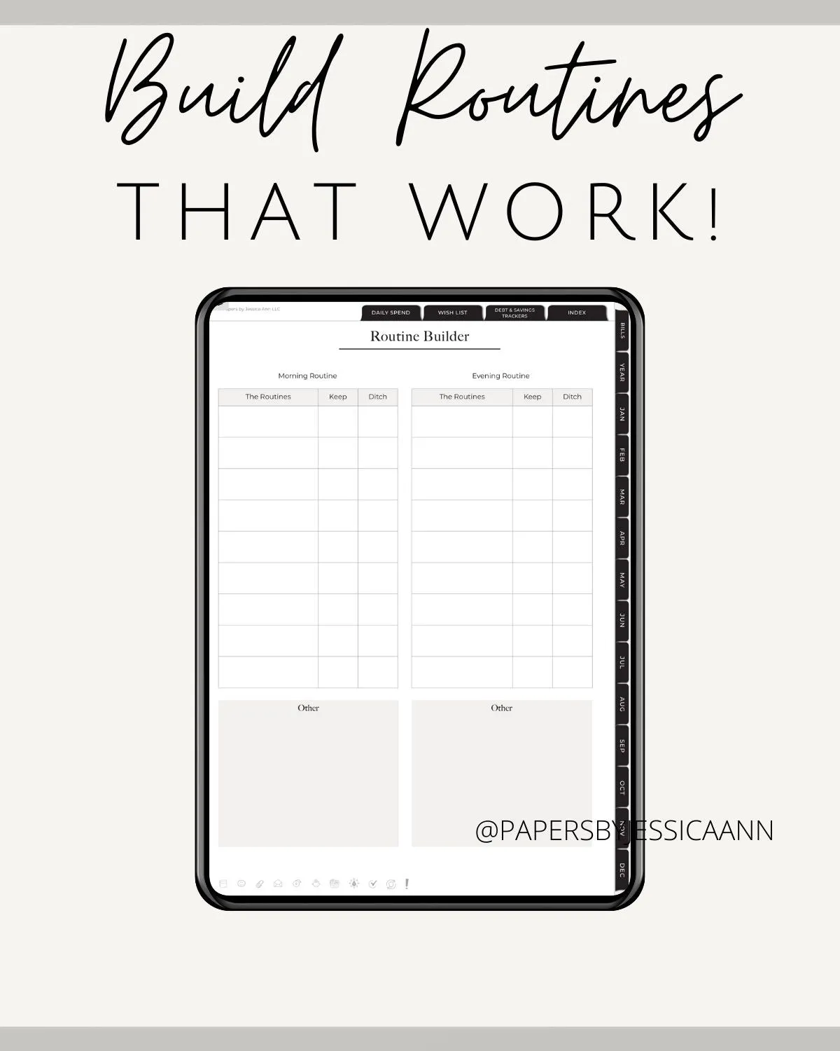 Vertical Digital Budget Planner - 2025