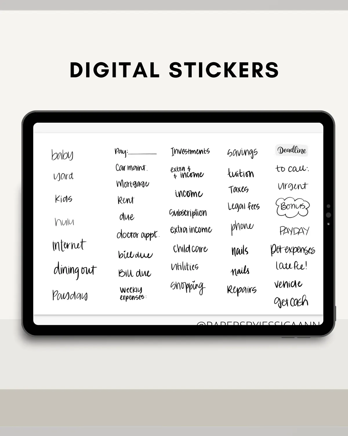 Vertical Digital Budget Planner - 2025