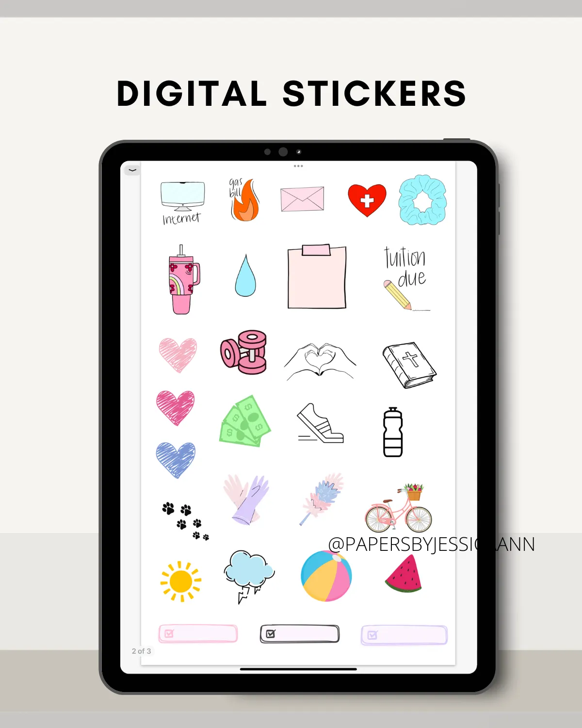 Vertical Digital Budget Planner - 2025
