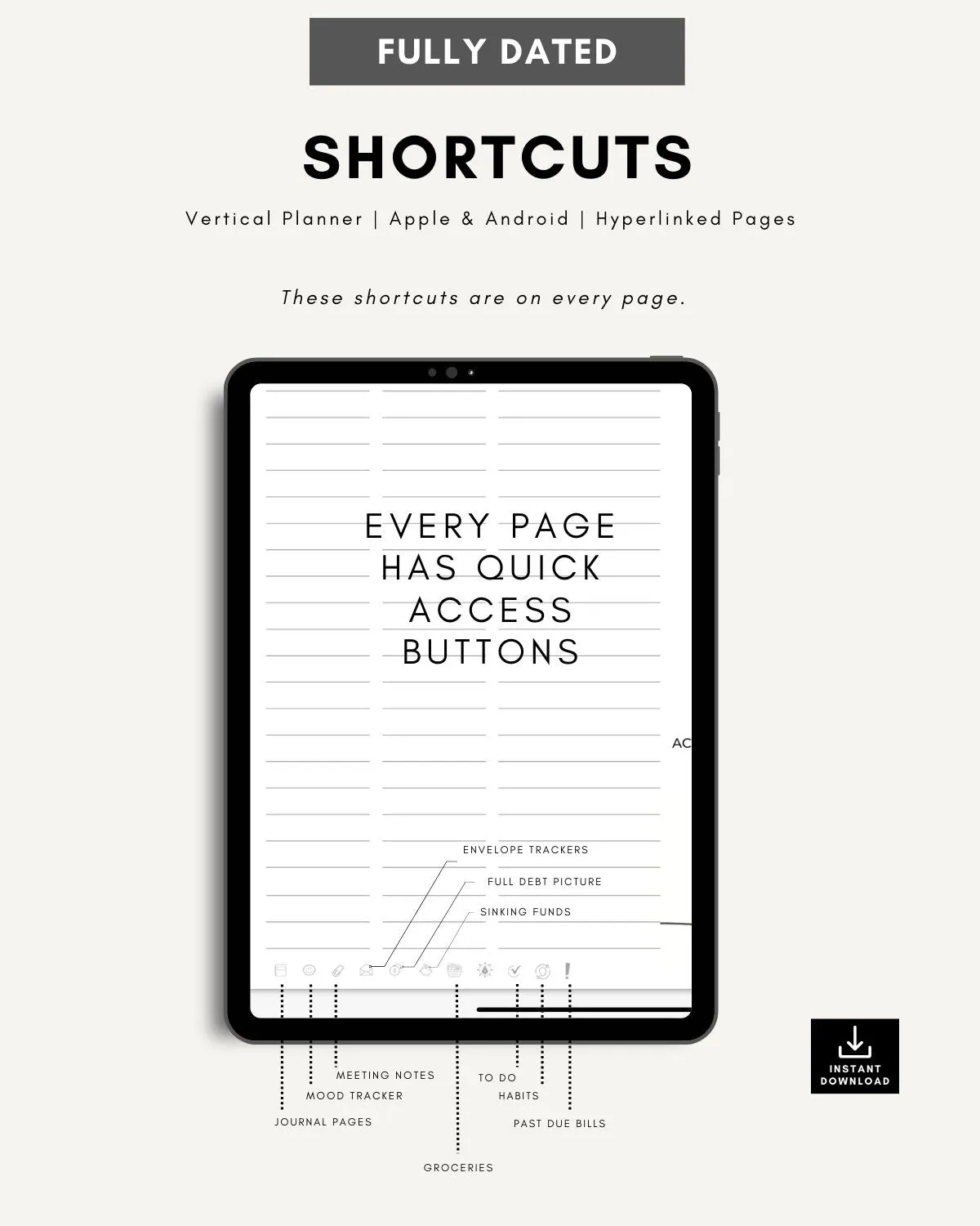 Vertical Digital Budget Planner - 2025
