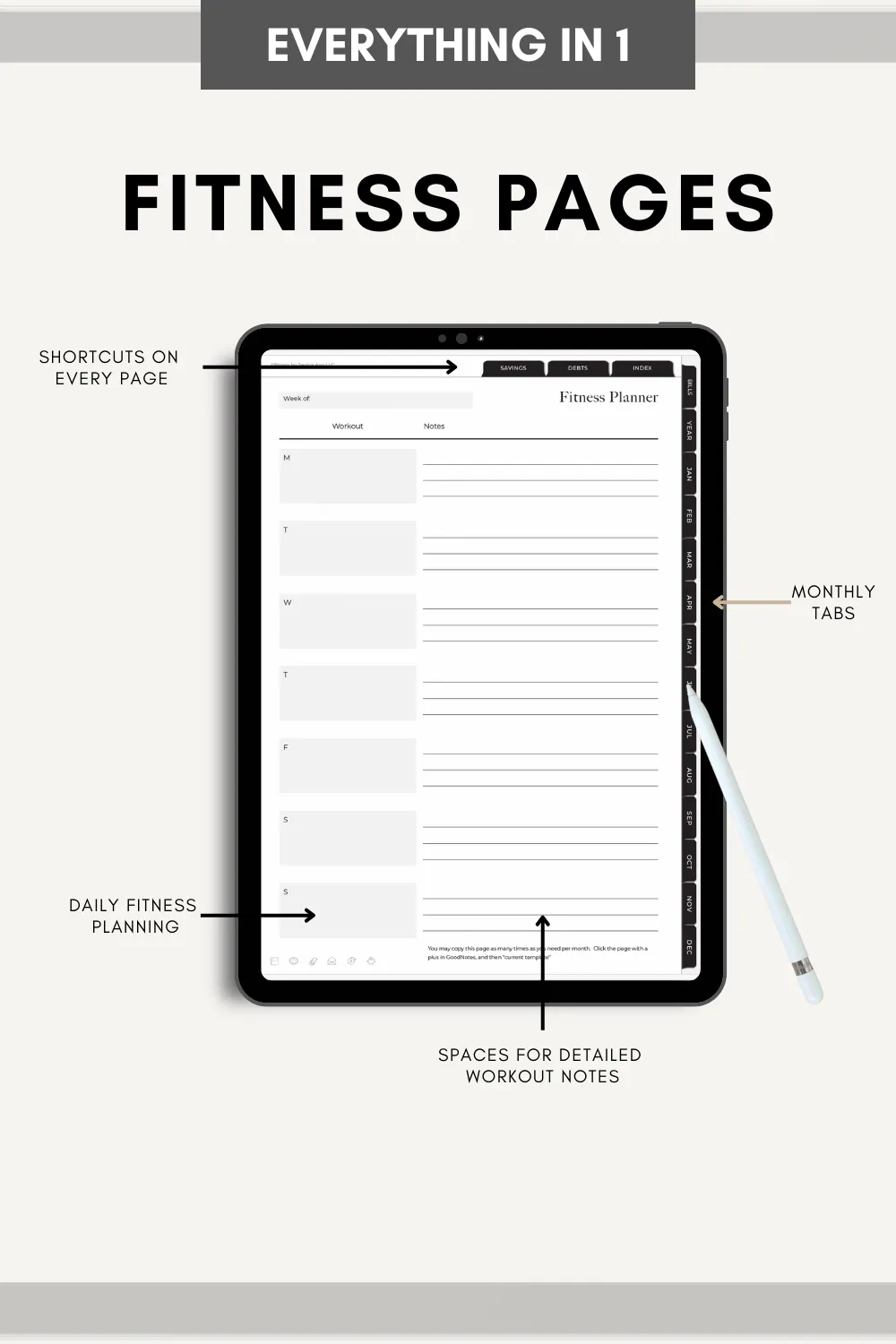 Vertical Digital Budget Planner - 2025