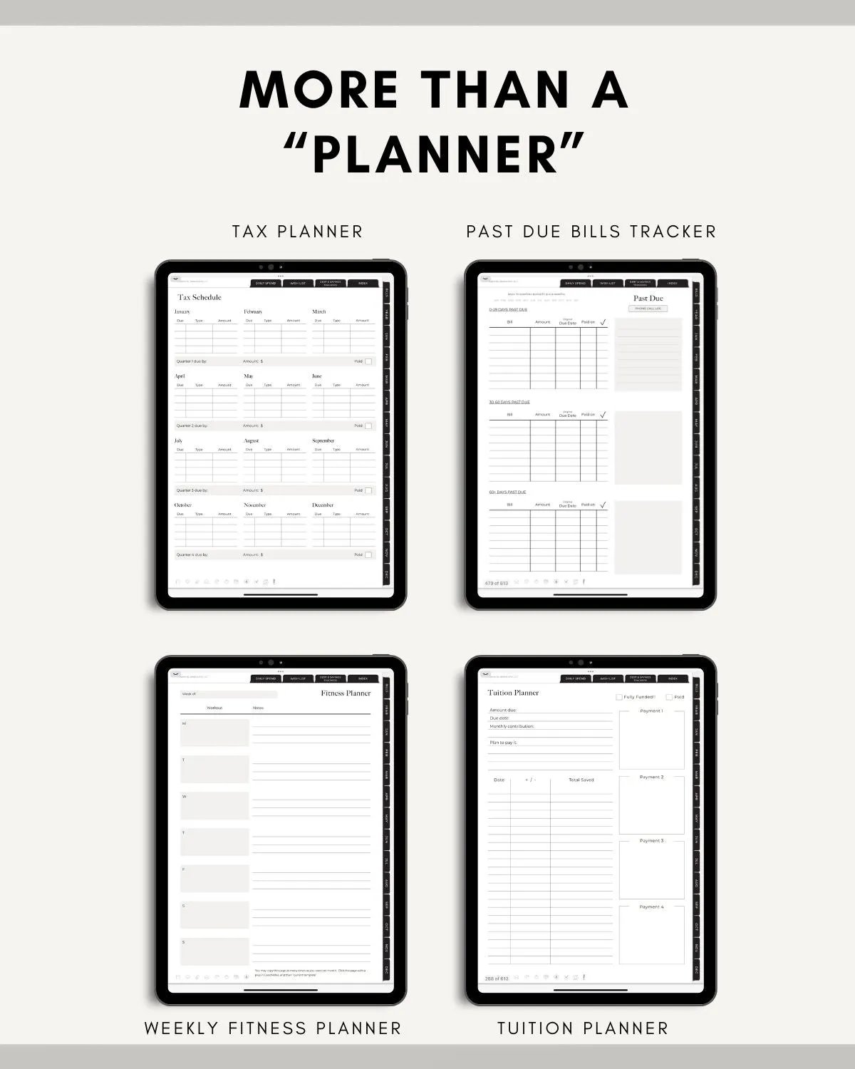 Vertical Digital Budget Planner - 2025