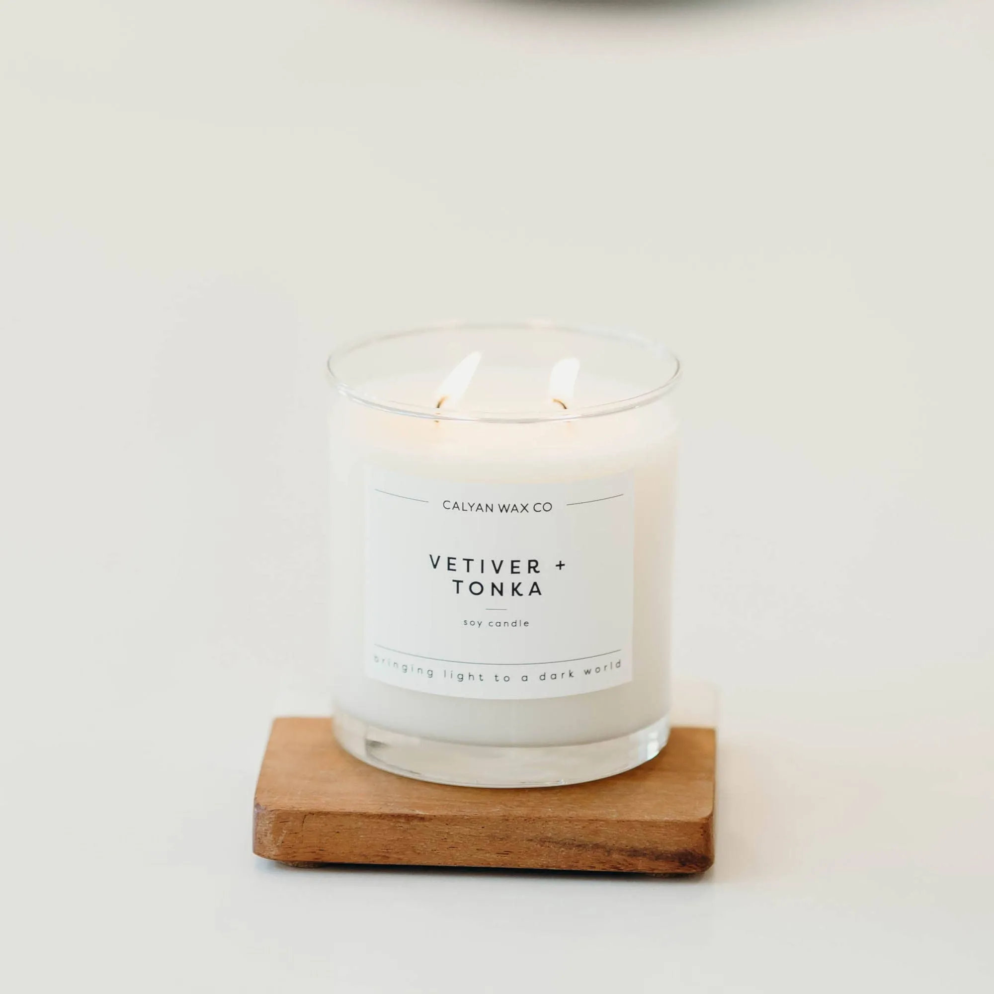Vetiver   Tonka Glass Tumbler Soy Candle