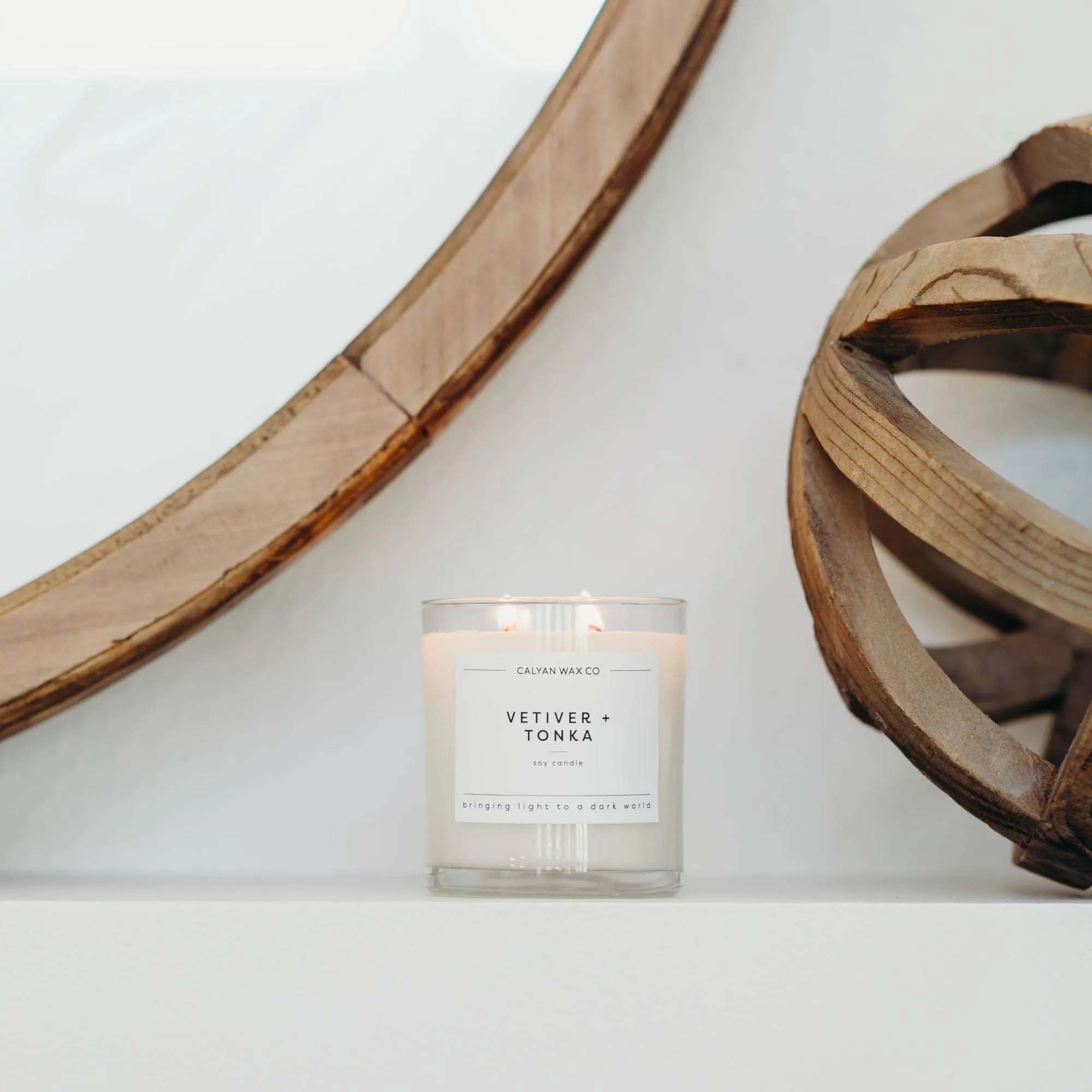 Vetiver   Tonka Glass Tumbler Soy Candle