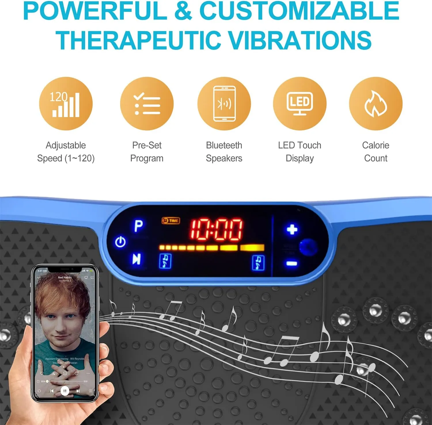 Vibration Plate Fitness Platform Exercise Machine Vibrating Lymphatic Drainage Shaking Full Body Shaker Workout Vibrate Stand Shake Board Sport Gym for Weight Loss Fat Burner for Women Men