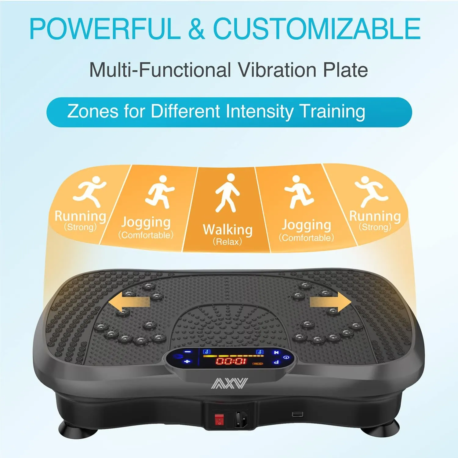 Vibration Plate Fitness Platform Exercise Machine Vibrating Lymphatic Drainage Shaking Full Body Shaker Workout Vibrate Stand Shake Board Sport Gym for Weight Loss Fat Burner for Women Men