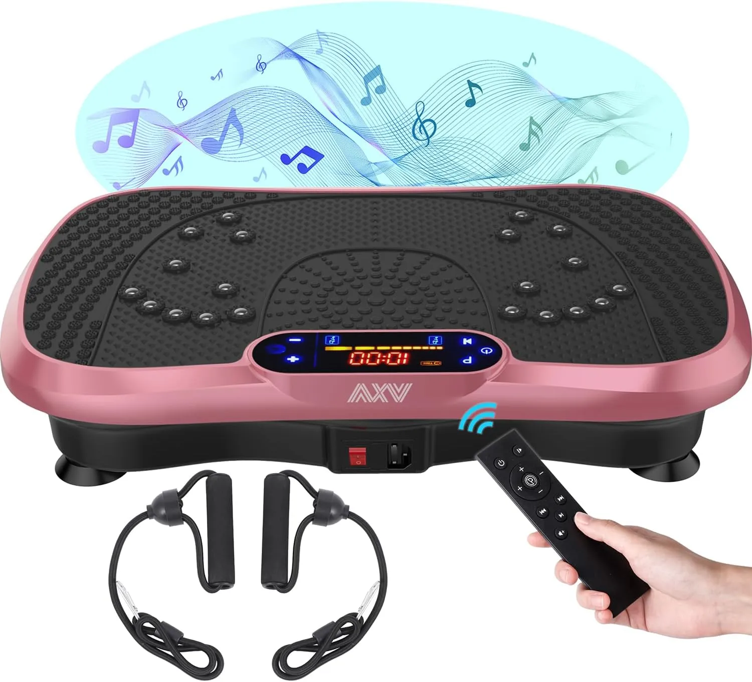 Vibration Plate Fitness Platform Exercise Machine Vibrating Lymphatic Drainage Shaking Full Body Shaker Workout Vibrate Stand Shake Board Sport Gym for Weight Loss Fat Burner for Women Men