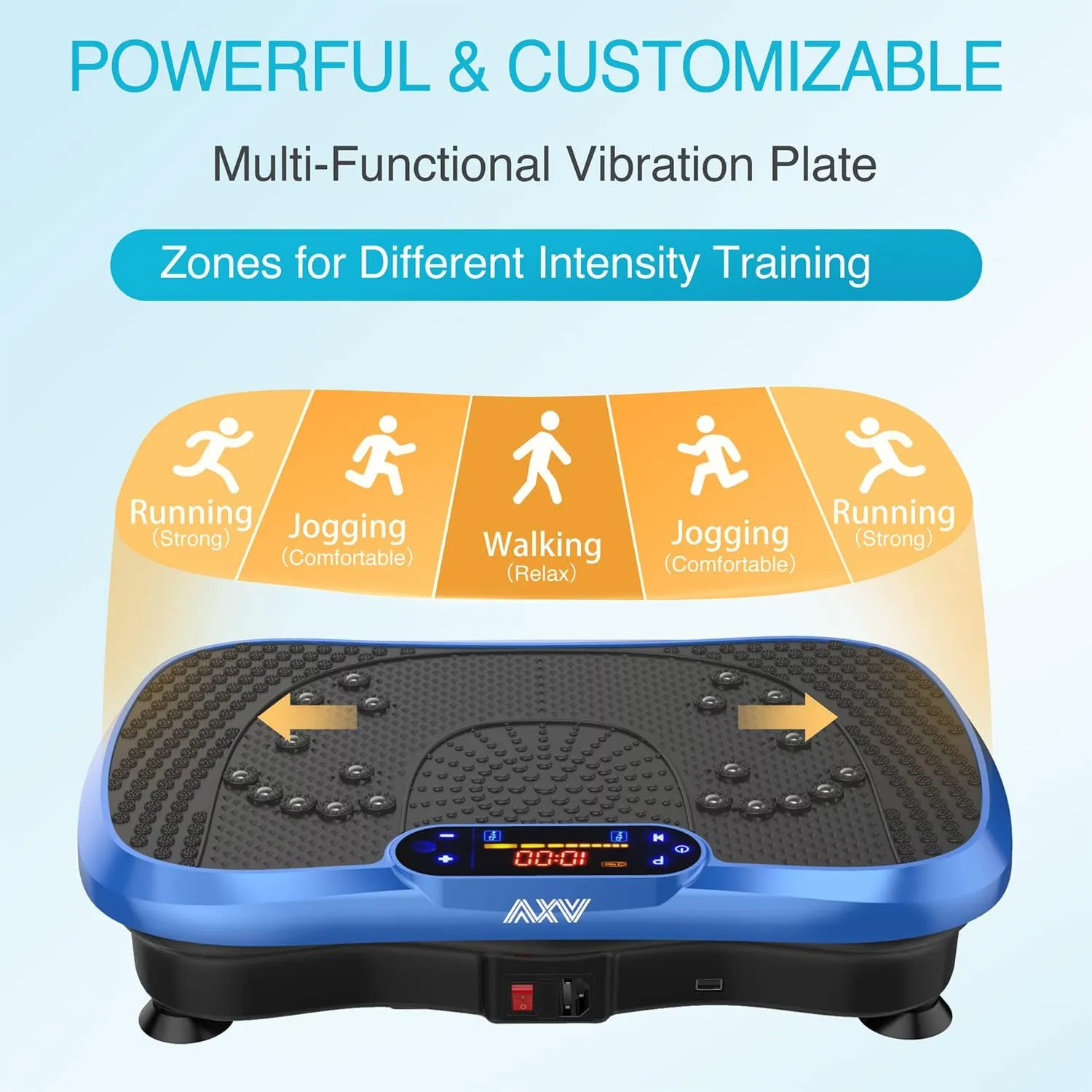 Vibration Plate Fitness Platform Exercise Machine Vibrating Lymphatic Drainage Shaking Full Body Shaker Workout Vibrate Stand Shake Board Sport Gym for Weight Loss Fat Burner for Women Men