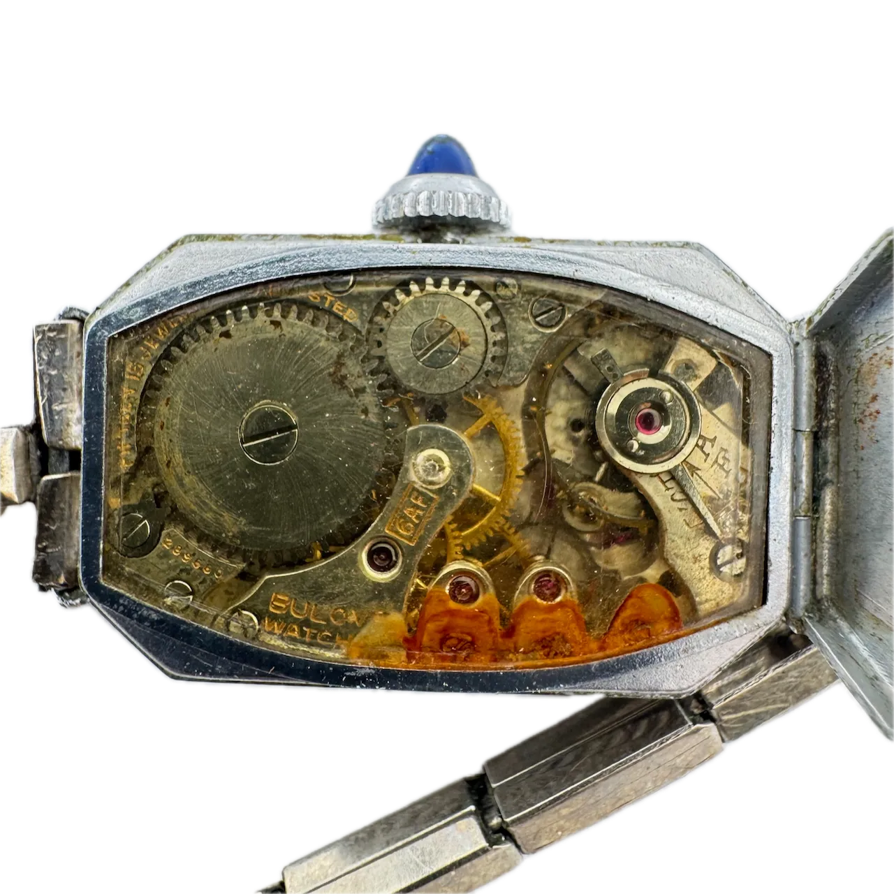 Vintage 17mm Bulova Art Deco Ladies Mechanical Wristwatch 6 AF Chrome Plated