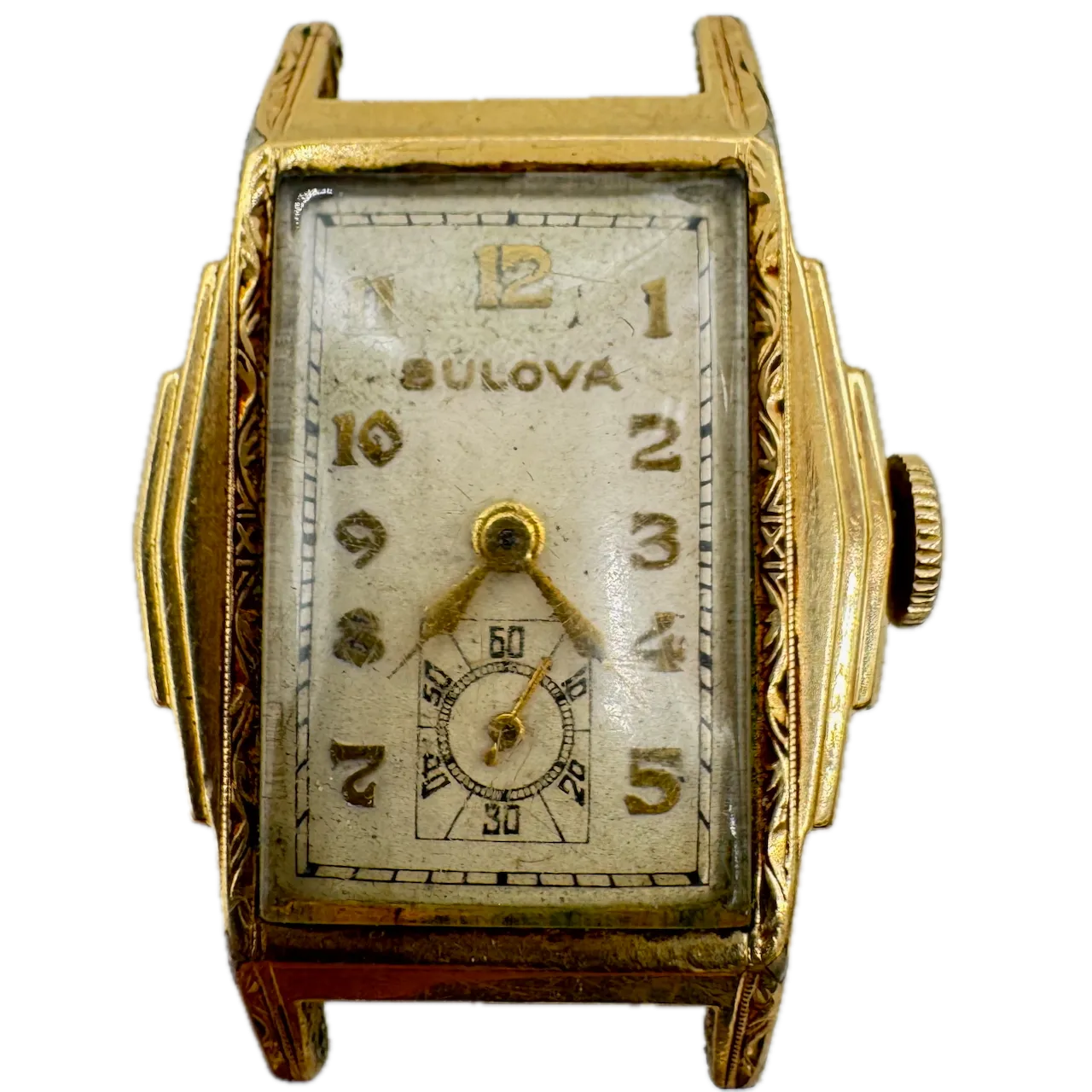 Vintage 1935 Bulova Lone Eagle Men's Mechanical Wristwatch 10 A USA 10k GF