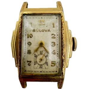 Vintage 1935 Bulova Lone Eagle Men's Mechanical Wristwatch 10 A USA 10k GF