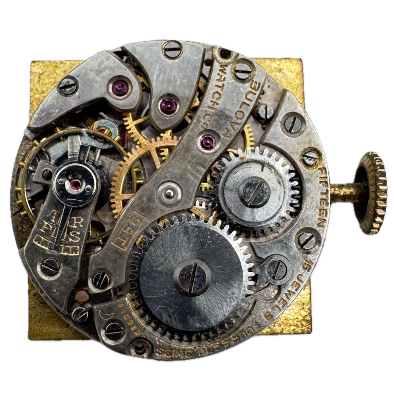 Vintage 1938 Bulova Men's Mechanical Wristwatch 9 AT Swiss Jobber Case
