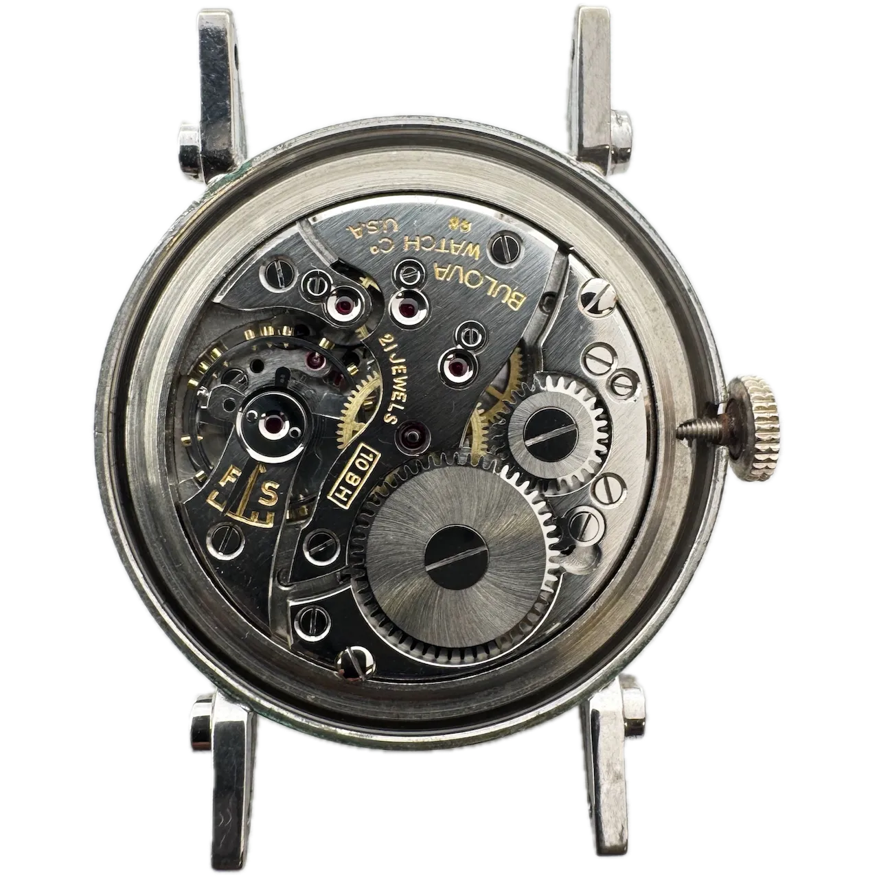 Vintage 1948 Bulova Princeton Men's Mechanical Wristwatch 10 BH White 10k GF