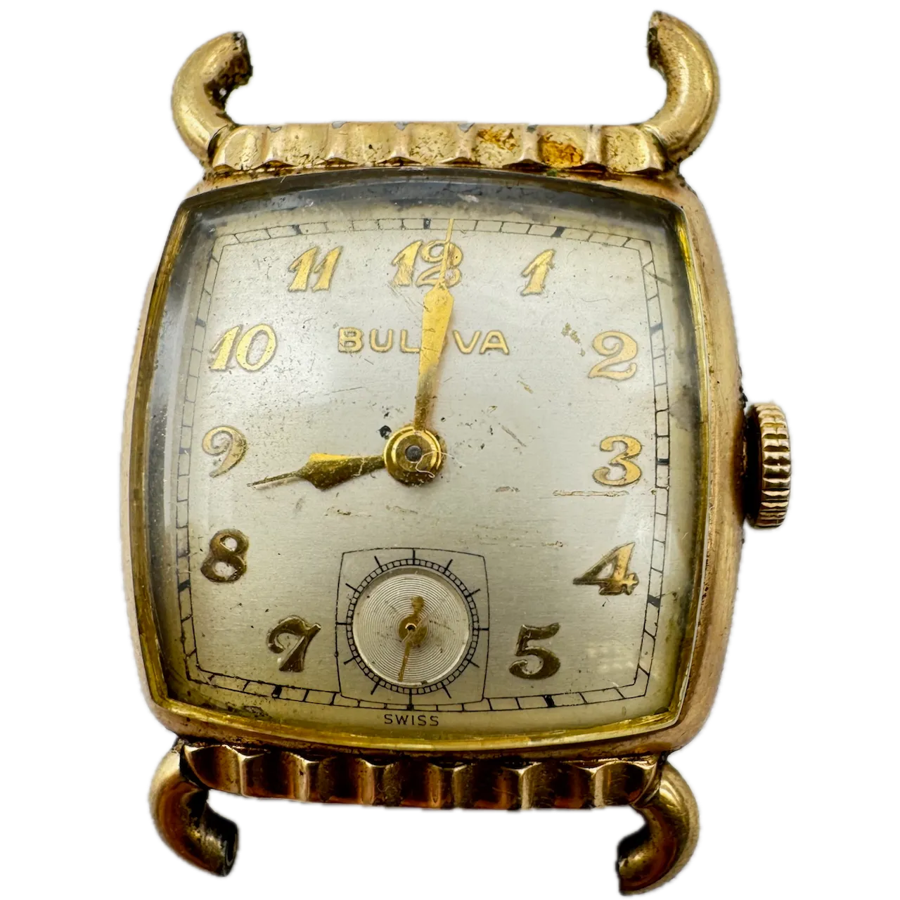Vintage 1952 Bulova Director Men's Mechanical Wristwatch 10 BT Steel & 10k RGP