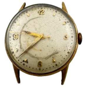Vintage 1952 Bulova Pyramid Indices Men's Mechanical Wristwatch Swiss 10k GF