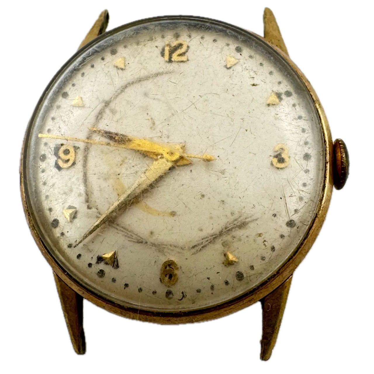 Vintage 1952 Bulova Pyramid Indices Men's Mechanical Wristwatch Swiss 10k GF