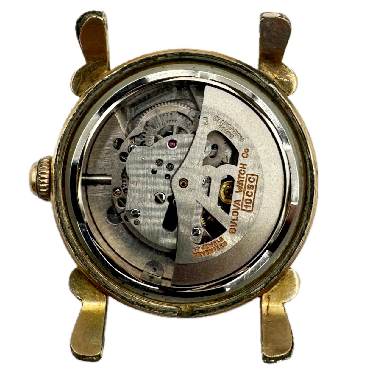 Vintage 1953 Bulova Winchester Men's Automatic Wristwatch 10CSC Steel & 10k RGP