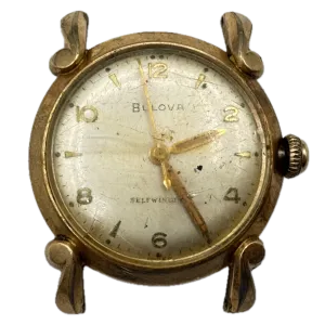 Vintage 1953 Bulova Winchester Men's Automatic Wristwatch 10CSC Steel & 10k RGP