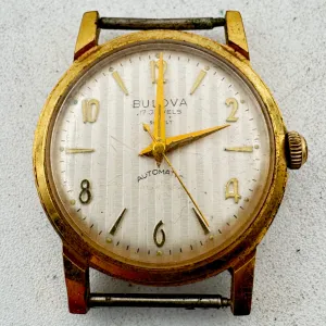 Vintage 1954 Bulova 1554 Jobber Case and Dial Men's Automatic Wristwatch 10 CSC