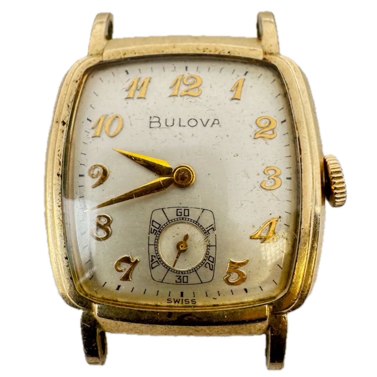 Vintage 1958 Bulova Men's Mechanical Wristwatch 11AC Swiss Steel & 10k RGP