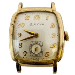Vintage 1958 Bulova Men's Mechanical Wristwatch 11AC Swiss Steel & 10k RGP