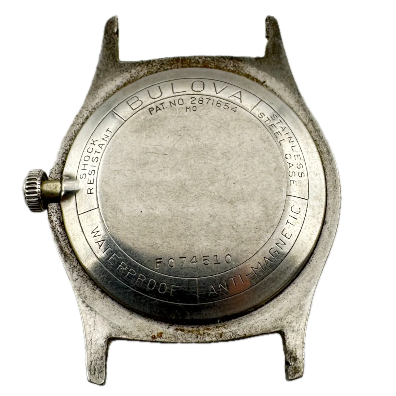 Vintage 1960 Bulova Thin Small Seconds Men's Mechanical Wristwatch Swiss Steel