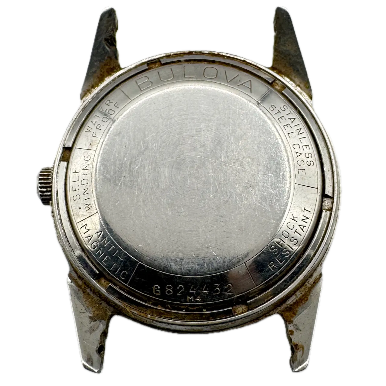 Vintage 1964 Bulova 2502 Black Men's Automatic Wristwatch 11 ALAC Swiss Steel