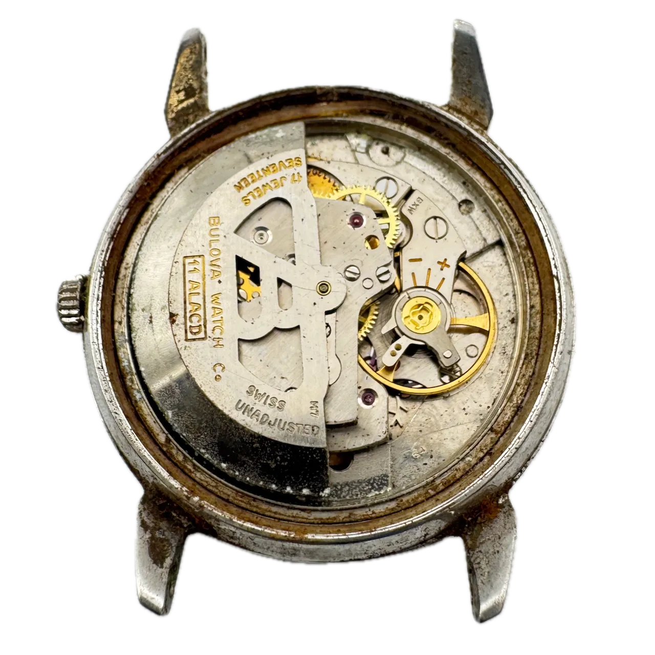 Vintage 1966 Bulova 2519 Horn Lugs Date Men's Automatic Wristwatch 11 ALACD