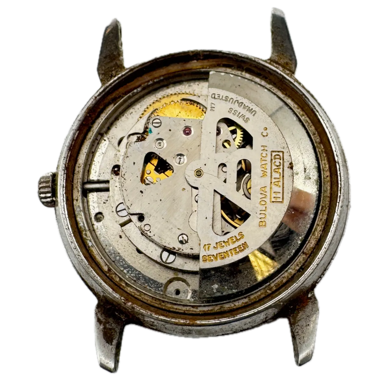 Vintage 1966 Bulova 2519 Horn Lugs Date Men's Automatic Wristwatch 11 ALACD