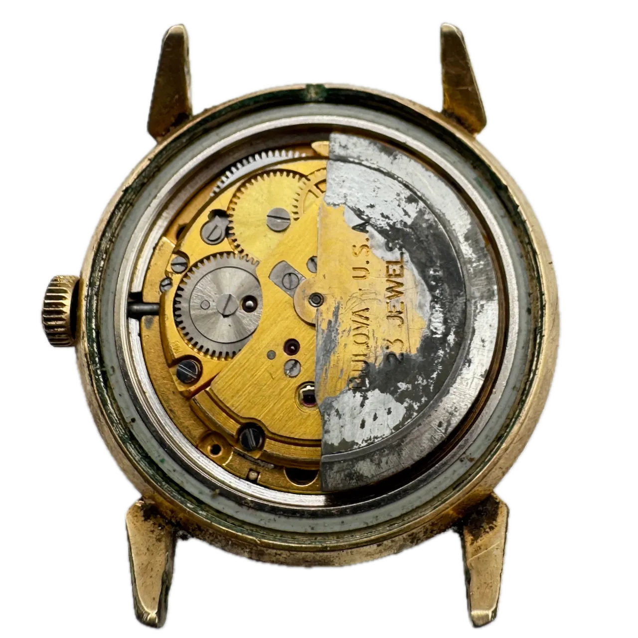 Vintage 1968 Bulova 2525 Roman Dial Date Men's Automatic Wristwatch USA 10k RGP