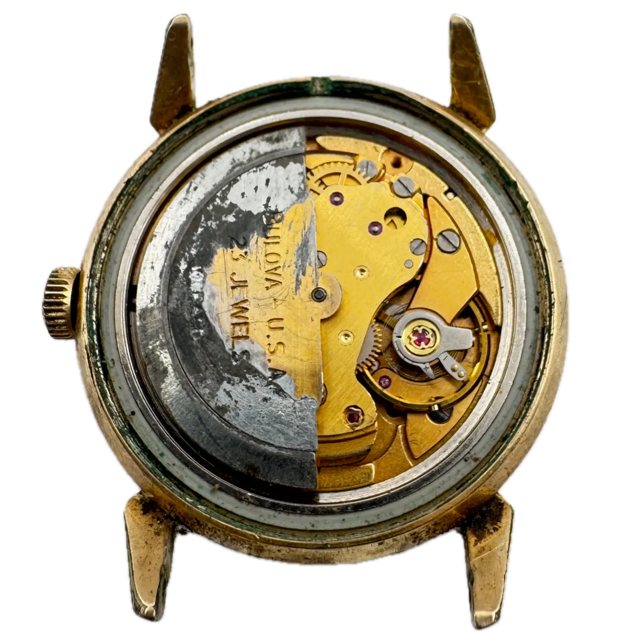 Vintage 1968 Bulova 2525 Roman Dial Date Men's Automatic Wristwatch USA 10k RGP