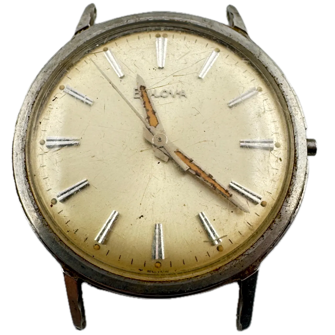 Vintage 1969 Bulova 2703 Sunburst Men's Mechanical Wristwatch 11 BLC Swiss Steel