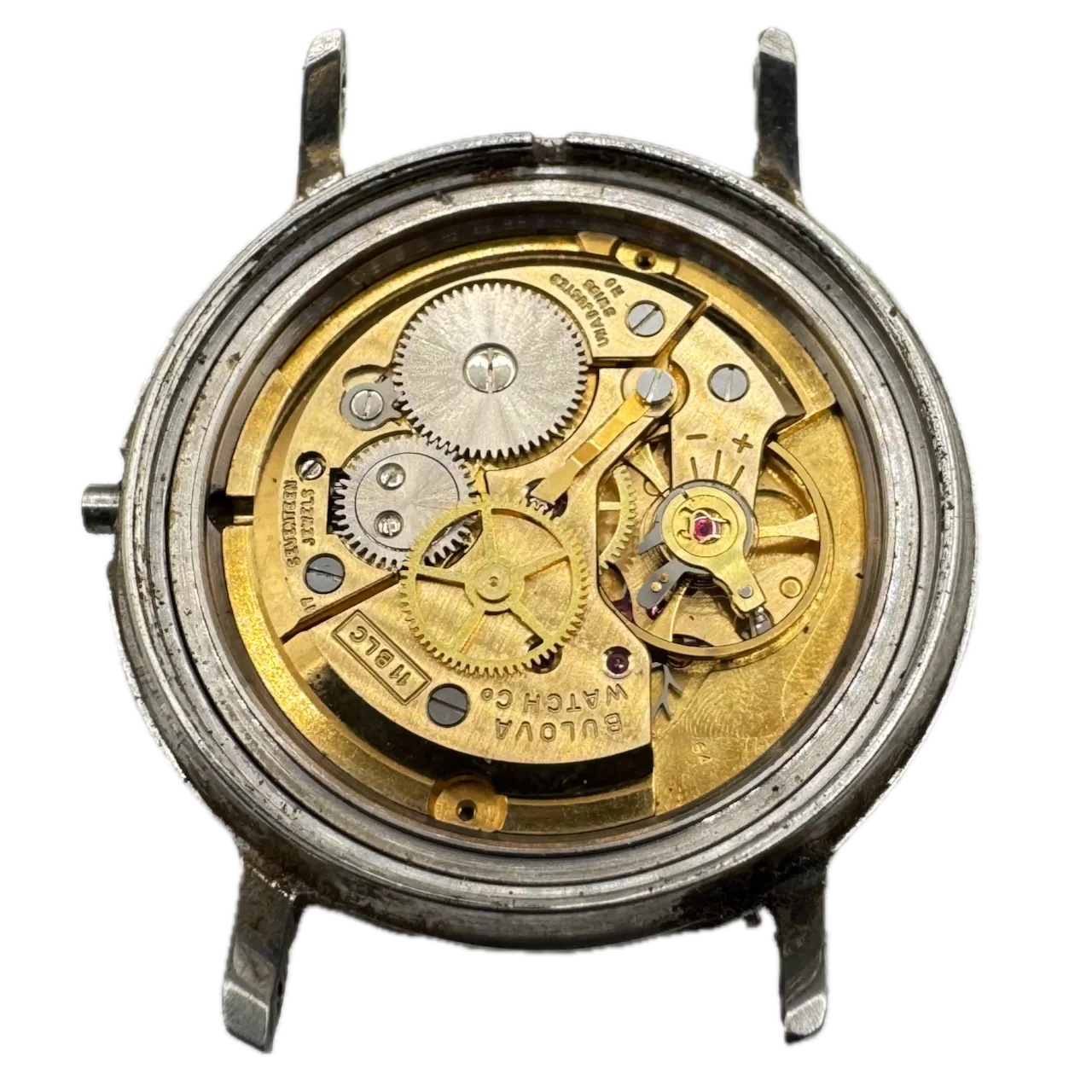 Vintage 1969 Bulova 2703 Sunburst Men's Mechanical Wristwatch 11 BLC Swiss Steel