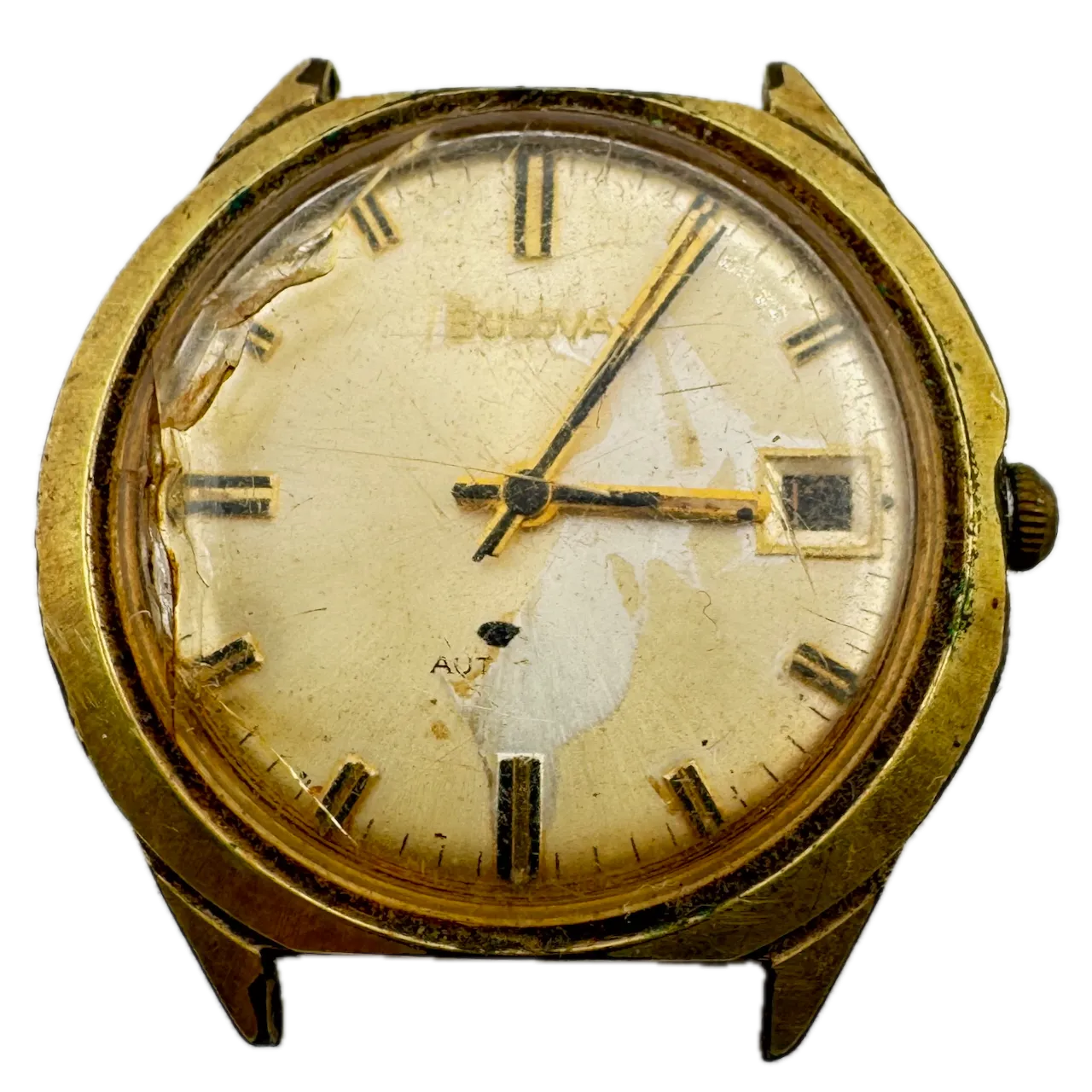 Vintage 1970 Bulova 3003 Sea King Date Men's Automatic Wristwatch 11 ANACD Steel