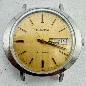 Vintage 1973 Bulova T-3092 UFO Brushed Dial Men's Automatic Wristwatch 11 AOACB
